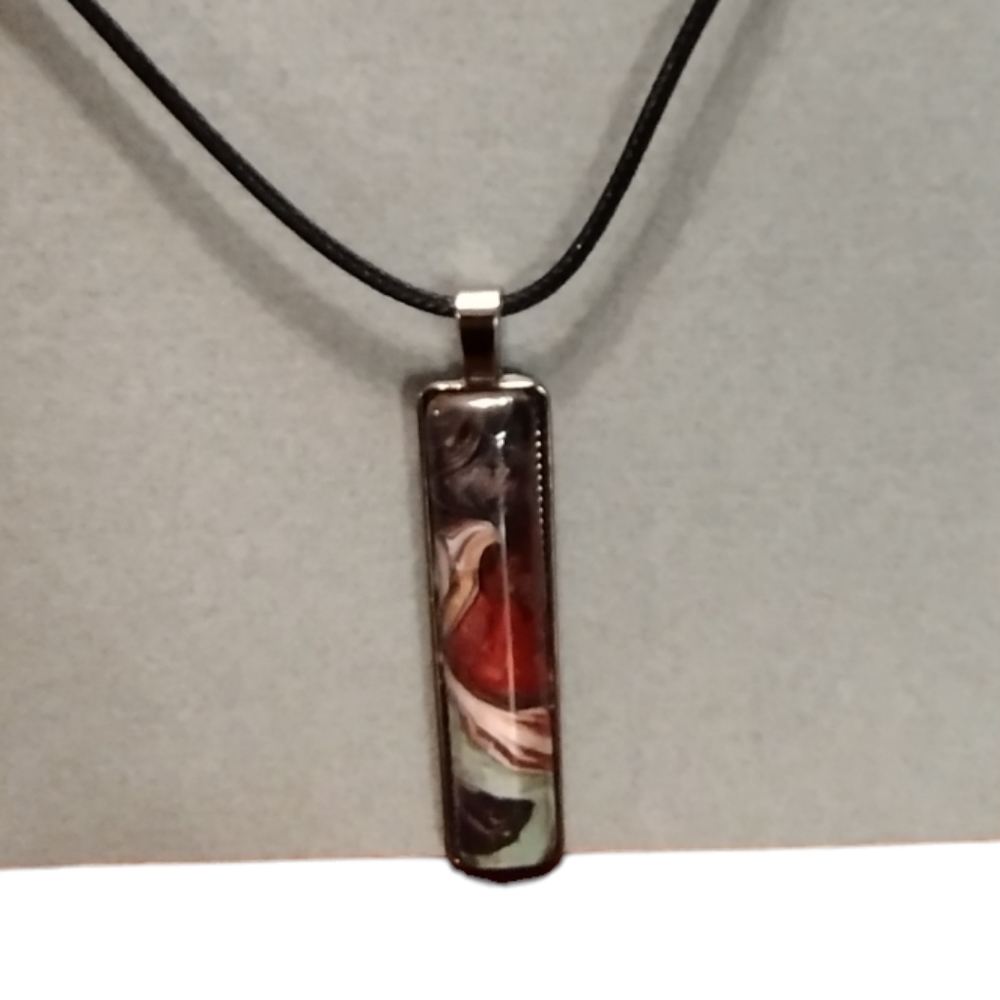 18-in women's multi colored  fluid pendant cord necklace. NWOT